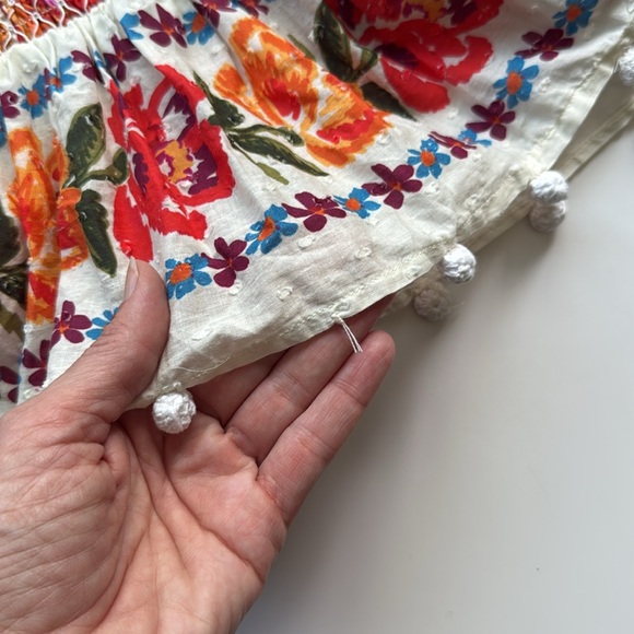 Farm Rio spring bananas Pom Pom Mini Skirt medium - Picture 13 of 14